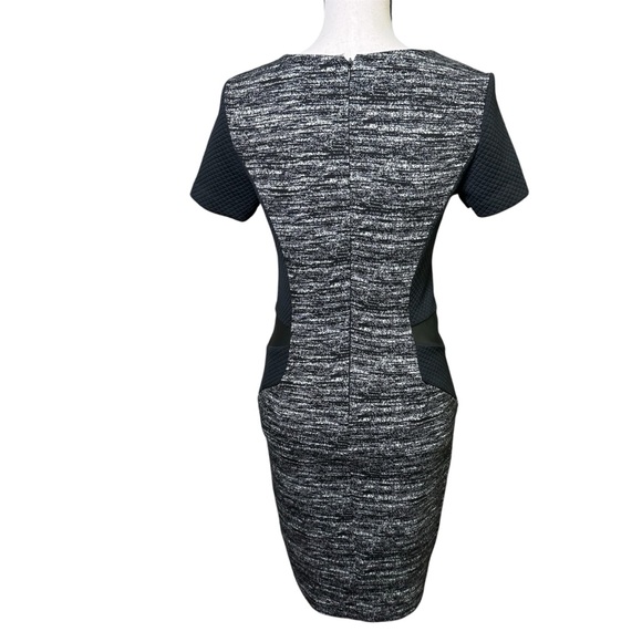 Dynamite size, small black and white tweed pencil skirt sleeve dress. - Picture 2 of 9